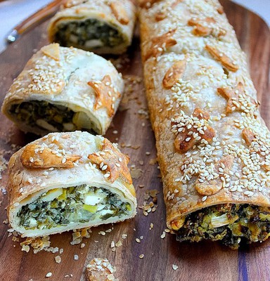 Image spinach-leek-feta-roll